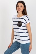 Bluzka Model RV-BZ-8743.25 White/Navy - Relevance Relevance