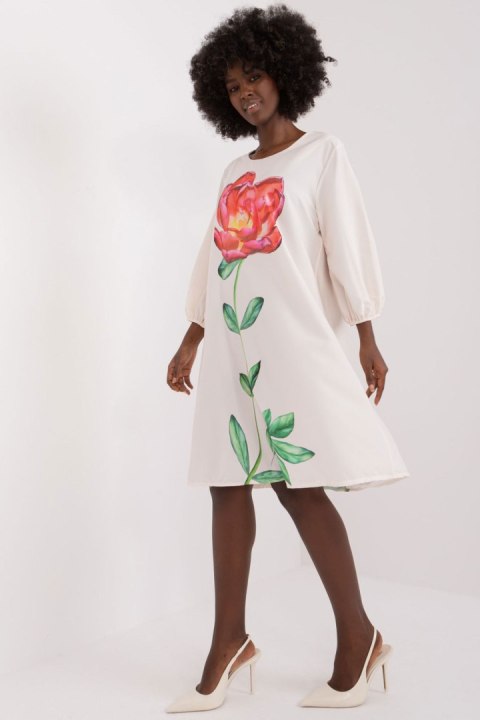 Sukienka Model DHJ-SK-18808-1.34 Ecru - Italy Moda Italy Moda Sukienka Model DHJ-SK-18808-1.34 Ecru - Italy Moda Italy Moda