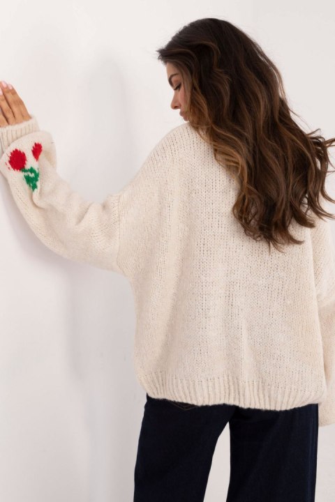 Sweter Damski Model MI-SW-2910.62 Light Beige - Italy Moda Italy Moda Sweter Damski Model MI-SW-2910.62 Light Beige - Italy Moda Italy Moda