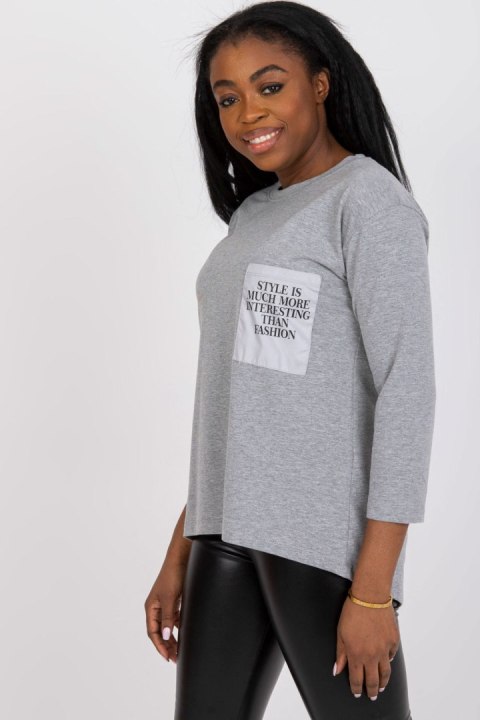 Bluzka Model EM-BZ-N612.64P Grey - Ex Moda Ex Moda Bluzka Model EM-BZ-N612.64P Grey - Ex Moda Ex Moda