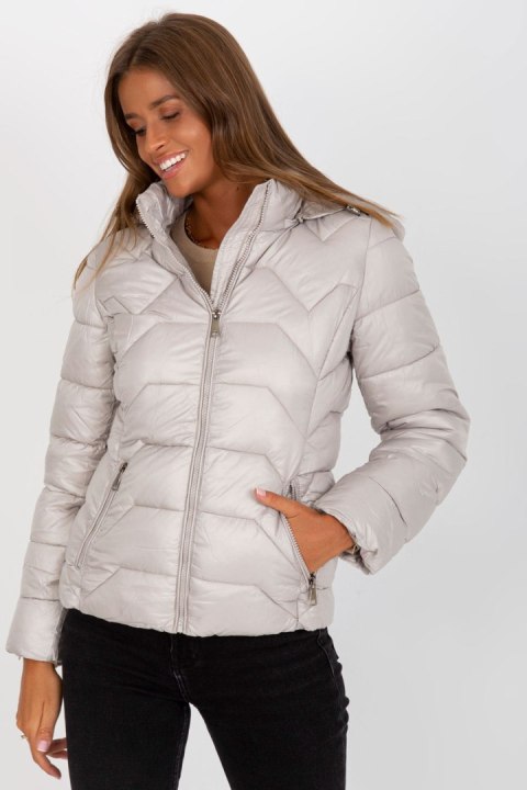 Kurtka Damska Model NM-KR-L22-9855.87P Light Grey - NM NM Kurtka Damska Model NM-KR-L22-9855.87P Light Grey - NM NM