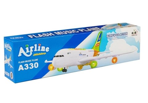 Samolot Świeci Gra Jeżdżący Napęd Bump n Go 45 cm LEAN Toys