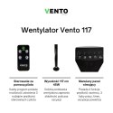 Wentylator Kolumnowy Vento 117 cm 45W z Pilotem Czarny LEAN Toys