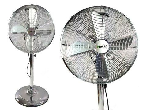 Wentylator Vento Podłogowy 40 cm 50W INOX Chromowany LEAN Toys