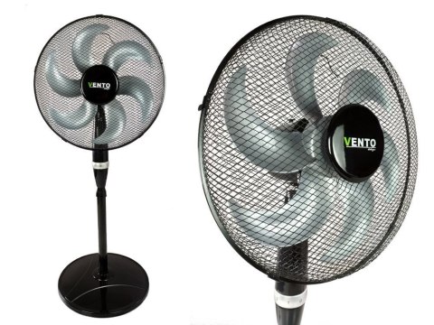 Wentylator Vento Podłogowy 40 cm 75W Srebrno-Czarny LEAN Toys