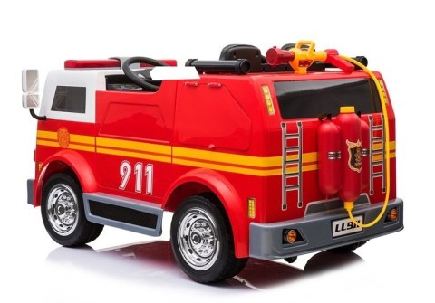 Wóz Strażacki na Akumulator Czerwony Dla Dzieci Pilot LL911 LEAN CARS Wóz Strażacki na Akumulator Czerwony Dla Dzieci Pilot LL911 LEAN CARS