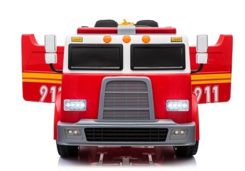 Wóz Strażacki na Akumulator Czerwony Dla Dzieci Pilot LL911 LEAN CARS Wóz Strażacki na Akumulator Czerwony Dla Dzieci Pilot LL911 LEAN CARS