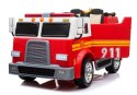Wóz Strażacki na Akumulator Czerwony Dla Dzieci Pilot LL911 LEAN CARS Wóz Strażacki na Akumulator Czerwony Dla Dzieci Pilot LL911 LEAN CARS