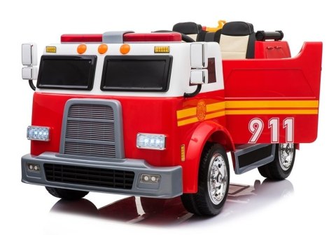 Wóz Strażacki na Akumulator Czerwony Dla Dzieci Pilot LL911 LEAN CARS Wóz Strażacki na Akumulator Czerwony Dla Dzieci Pilot LL911 LEAN CARS