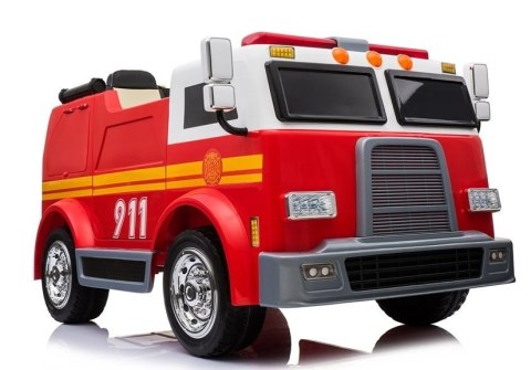 Wóz Strażacki na Akumulator Czerwony Dla Dzieci Pilot LL911 LEAN CARS Wóz Strażacki na Akumulator Czerwony Dla Dzieci Pilot LL911 LEAN CARS