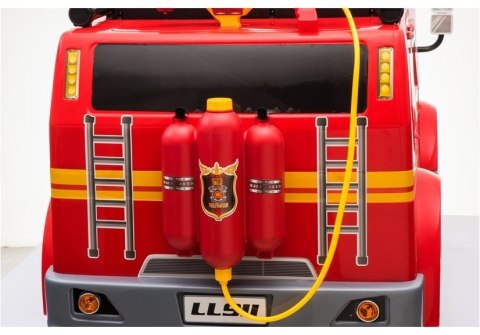 Wóz Strażacki na Akumulator Czerwony Dla Dzieci Pilot LL911 LEAN CARS Wóz Strażacki na Akumulator Czerwony Dla Dzieci Pilot LL911 LEAN CARS