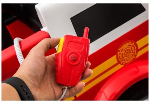 Wóz Strażacki na Akumulator Czerwony Dla Dzieci Pilot LL911 LEAN CARS Wóz Strażacki na Akumulator Czerwony Dla Dzieci Pilot LL911 LEAN CARS