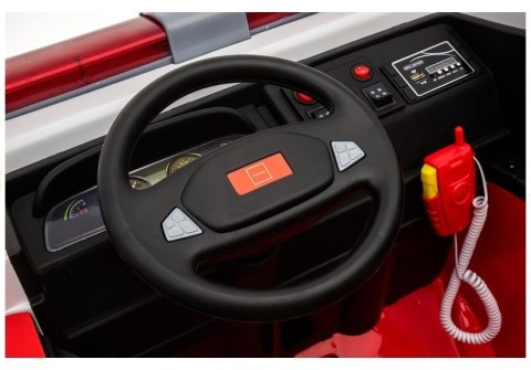 Wóz Strażacki na Akumulator Czerwony Dla Dzieci Pilot LL911 LEAN CARS Wóz Strażacki na Akumulator Czerwony Dla Dzieci Pilot LL911 LEAN CARS