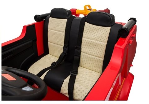 Wóz Strażacki na Akumulator Czerwony Dla Dzieci Pilot LL911 LEAN CARS Wóz Strażacki na Akumulator Czerwony Dla Dzieci Pilot LL911 LEAN CARS