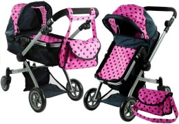 Wózek dla lalek Alice Głęboki, Spacerówka 2w1 Alice