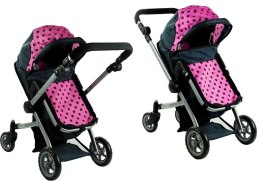 Wózek dla lalek Alice Głęboki, Spacerówka 2w1 Alice