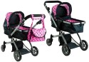 Wózek dla lalek Alice Głęboki, Spacerówka 2w1 Alice