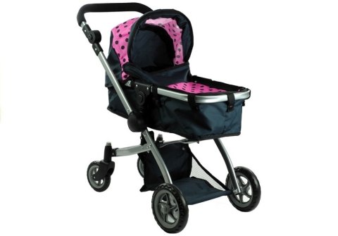 Wózek dla lalek Alice Głęboki, Spacerówka 2w1 Alice