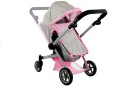 Wózek dla lalek Alice Głęboki, Spacerówka 2w1 Alice