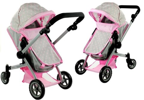Wózek dla lalek Alice Głęboki, Spacerówka 2w1 Alice