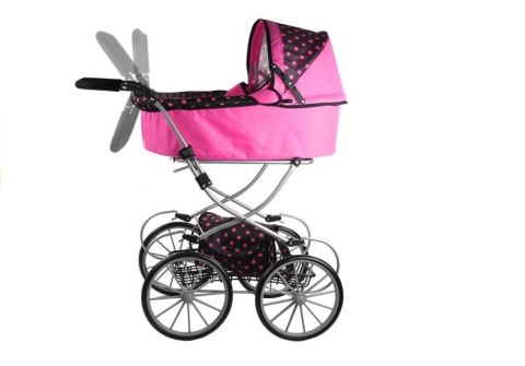 Wózek dla lalek Alice Retro, Duży, Głęboki, Torba Alice