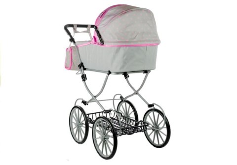 Wózek dla lalek Alice Retro, Duży, Głęboki, Torba Alice