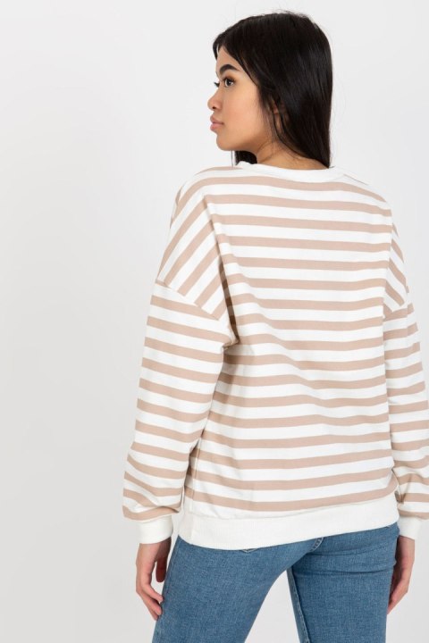 Bluza Damska Model LO-BL-LK-258.24 White/Beige - Rue Paris Rue Paris Bluza Damska Model LO-BL-LK-258.24 White/Beige - Rue Paris Rue Paris