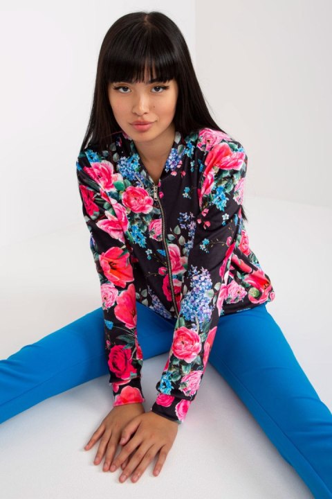 Bluza Damska Model RV-BL-8116.86P Black/Pink - Rue Paris Rue Paris Bluza Damska Model RV-BL-8116.86P Black/Pink - Rue Paris Rue Paris