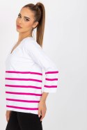 Bluzka Model RV-BZ-8008.63 White/Pink - Rue Paris Rue Paris