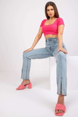 T-shirt Damski Model RV-TS-7537.52 Fluo Pink - Rue Paris Rue Paris