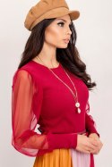Bluzka Model RV-BZ-5192.16 Bordo - Rue Paris Rue Paris