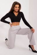 Spodnie Damskie Model WN-SP-8247.65 Light Grey - Rue Paris Rue Paris
