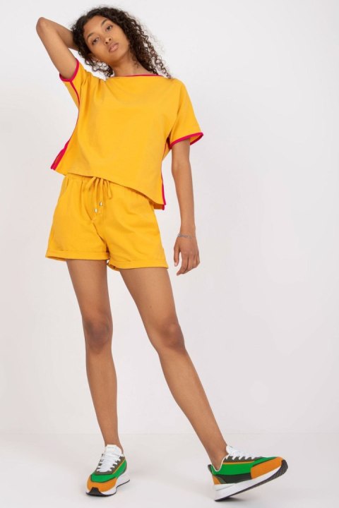 Spodnie Komplet Model RV-KMPL-7928.31X Dark Yellow - Rue Paris Rue Paris Spodnie Komplet Model RV-KMPL-7928.31X Dark Yellow - Rue Paris Rue Paris