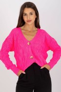Sweter Kardigan Model LC-SW-8035.06X Fluo Pink - Rue Paris Rue Paris