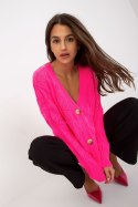 Sweter Kardigan Model LC-SW-8035.06X Fluo Pink - Rue Paris Rue Paris