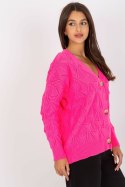Sweter Kardigan Model LC-SW-8035.06X Fluo Pink - Rue Paris Rue Paris