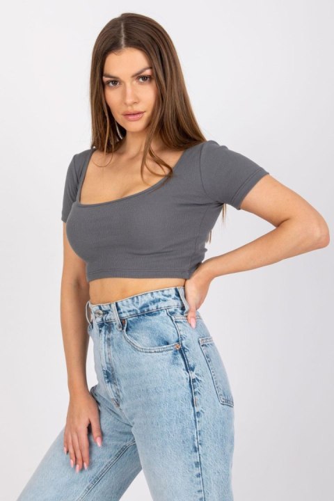 T-shirt Damski Model RV-TS-7537.52 Dark Grey - Rue Paris Rue Paris T-shirt Damski Model RV-TS-7537.52 Dark Grey - Rue Paris Rue Paris