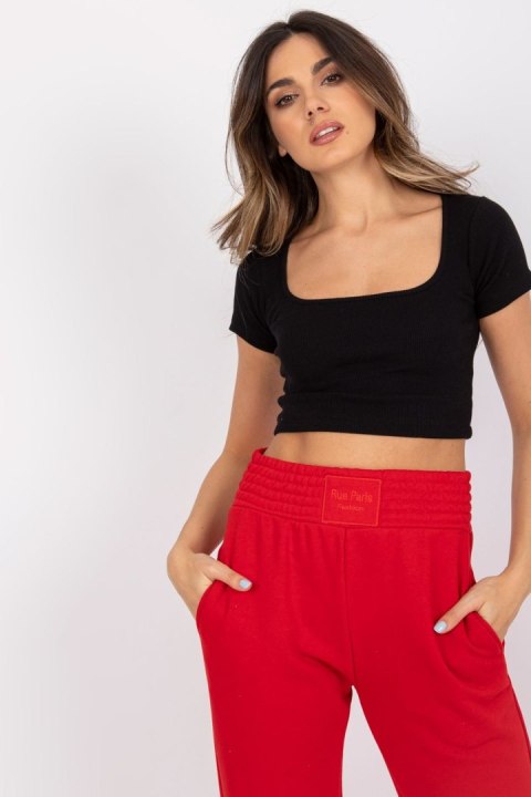 T-shirt Damski Model RV-TS-7538.12P Black - Rue Paris Rue Paris T-shirt Damski Model RV-TS-7538.12P Black - Rue Paris Rue Paris