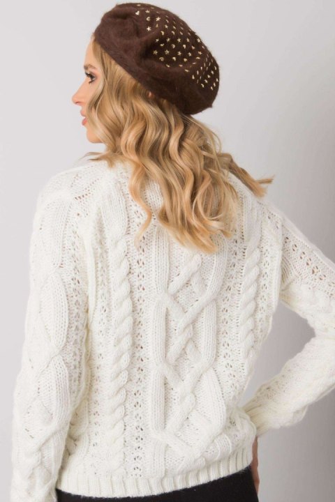 Czapka Damska Model AT-CZ-CHA9116 Brown - AT AT Czapka Damska Model AT-CZ-CHA9116 Brown - AT AT