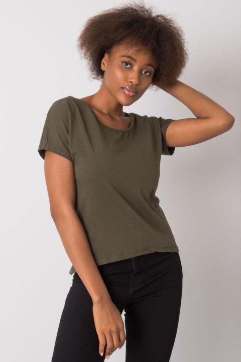 T-shirt Damski Model RV-TS-4693.68 Khaki - BFG BFG T-shirt Damski Model RV-TS-4693.68 Khaki - BFG BFG