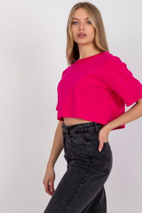 T-shirt Damski Model RV-TS-7541.06 Fuksja - BFG BFG T-shirt Damski Model RV-TS-7541.06 Fuksja - BFG BFG