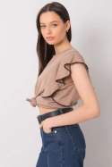 Bluzka Model FA-BZ-7063.53P Dark Beige - Fancy Fancy