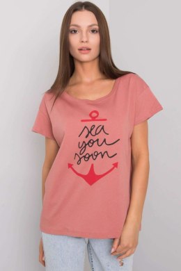 T-shirt Damski Model FA-TS-7196.74P Dark Pink - Fancy Fancy