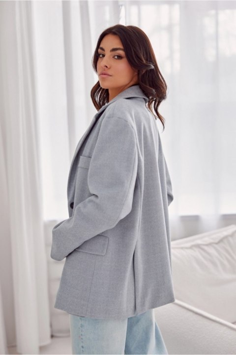 Marynarka Model Arya SZA ZAK0018 Grey - Roco Fashion Roco Fashion Marynarka Model Arya SZA ZAK0018 Grey - Roco Fashion Roco Fashion