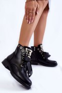 Botki Model Perla C-7221 Black Skóra - Step in style Step in style
