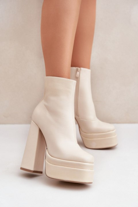 Botki Model Selahra JA-26 Light Beige - Step in style Step in style