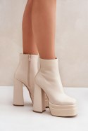 Botki Model Selahra JA-26 Light Beige - Step in style Step in style