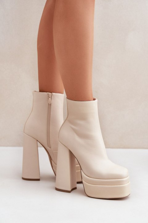 Botki Model Selahra JA-26 Light Beige - Step in style Step in style