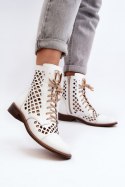Botki Model Zazoo 2695/003 White - Step in style Step in style