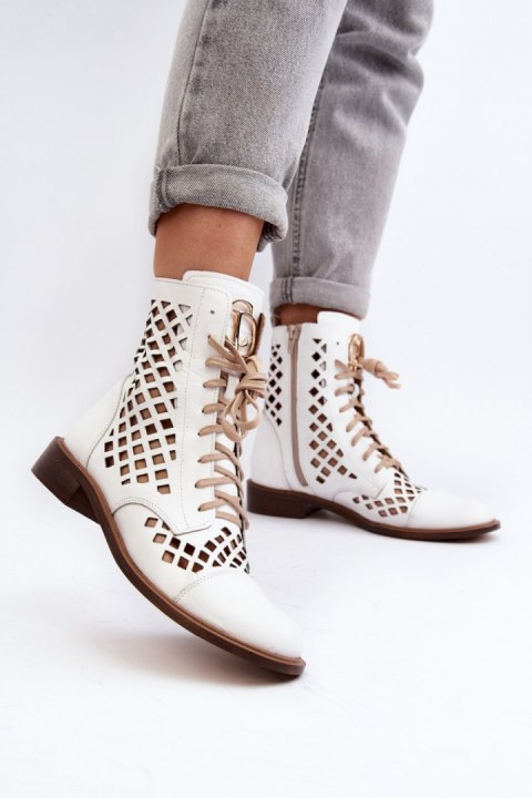 Botki Model Zazoo 2695/003 White - Step in style Step in style